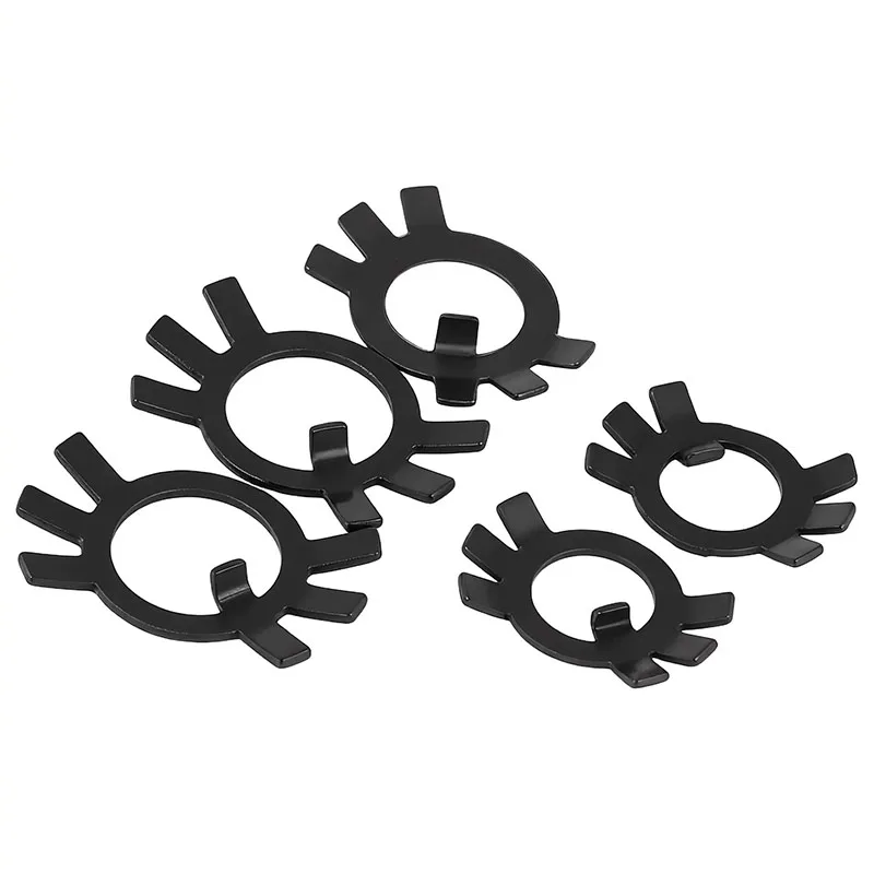 2-10Pcs M10 M12 M14 M16 M18 M20-M60 Lock Washer GB858 Black Carbon Steel Lock Washer / Fixed Stop Washer For Slotted Round Nut