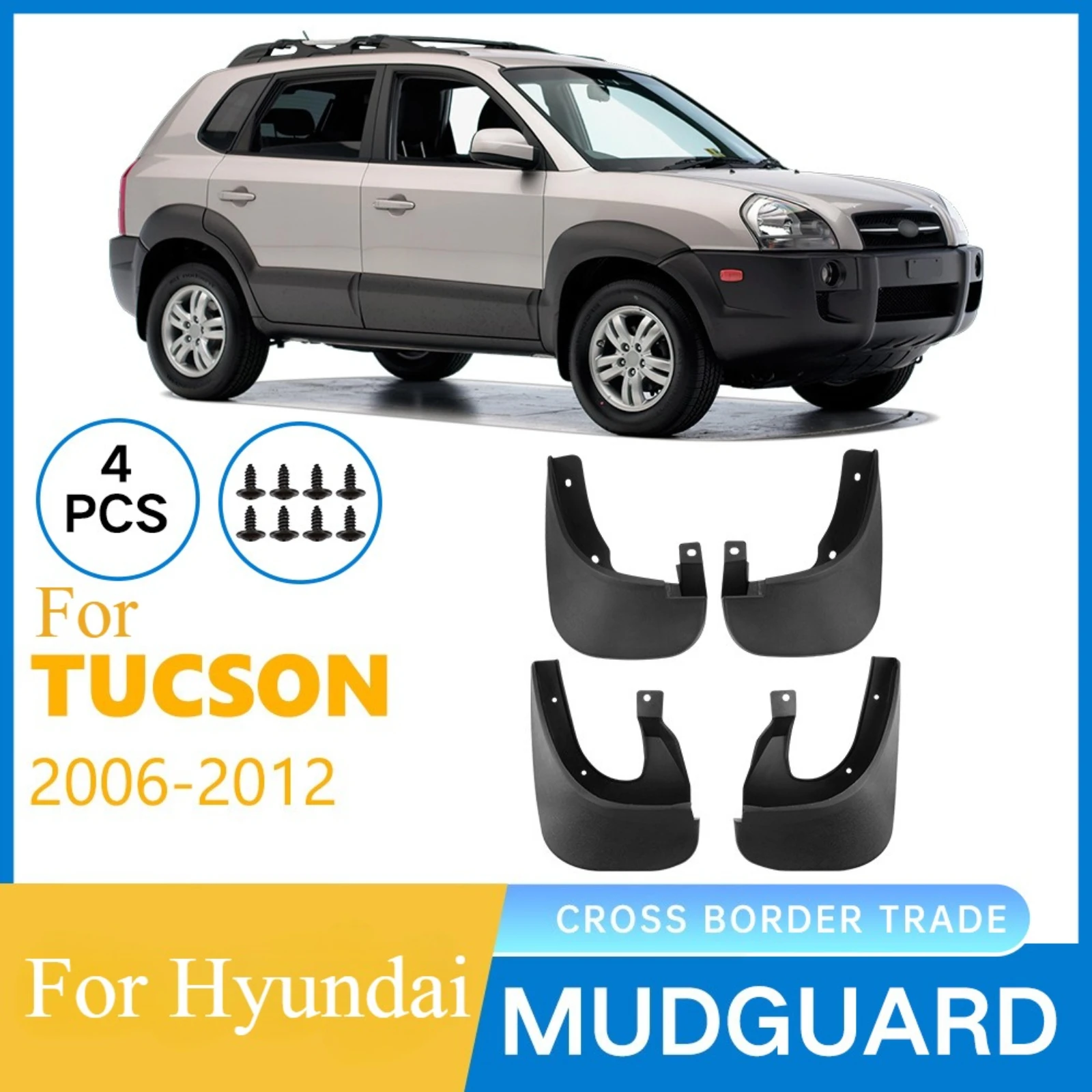 

For Hyundai Tucson 2006-2012 Car Mud Flaps Mudguard Fender Splash Guards Anti-Mud Anti-Splash Modification Parts Custom