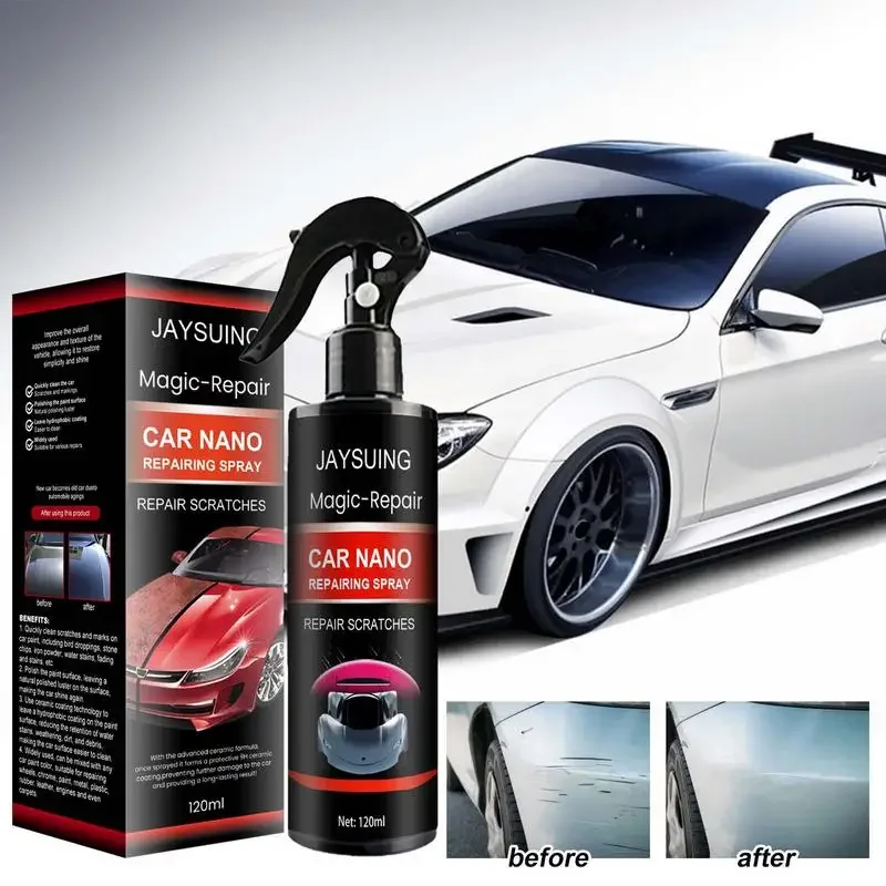 120ml Nano Scratch Repair Spray  3-in-1 Top Coat Paint Sealant Ceramic Coating Professional Car Body Repair Spray Protective