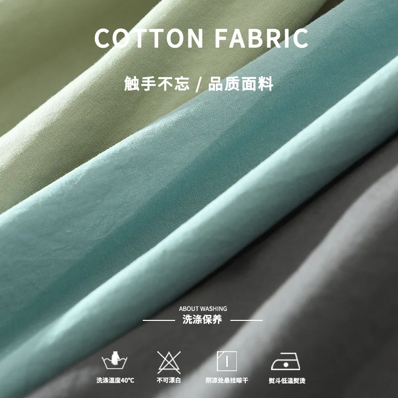 Summer New Men's Shirts For Men Pure cotton Hawaii High Street Short Sleeve Solid color versatile casual loose fit