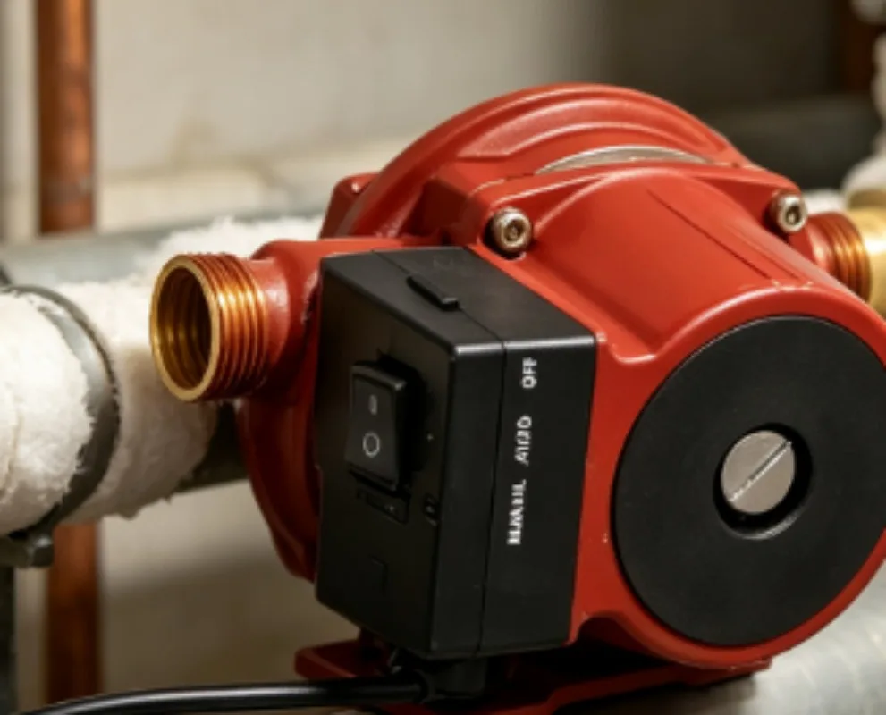 220V 120W Hot‑Water Circulating Booster Pump, 26L/min 25mm Screw Thread, Automatic Floor‑Heating Radiator Pump for Home Use
