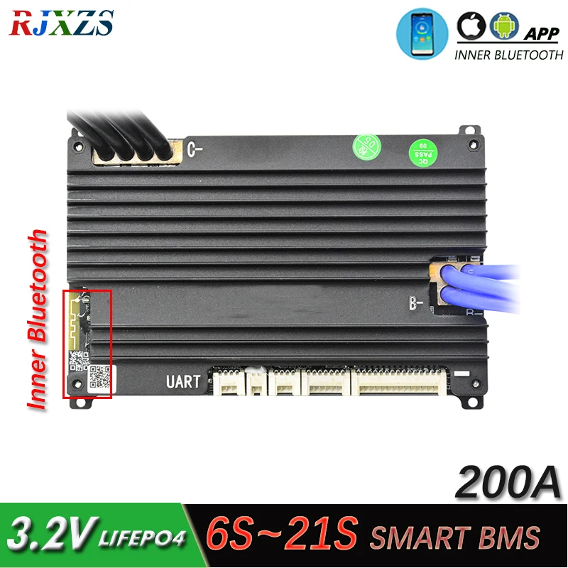 XiaoXiang BMS 7S do 21S 200A LiFePo4/LFP tablica interaktywna dla 21 ogniw 18650 baterii w/APP