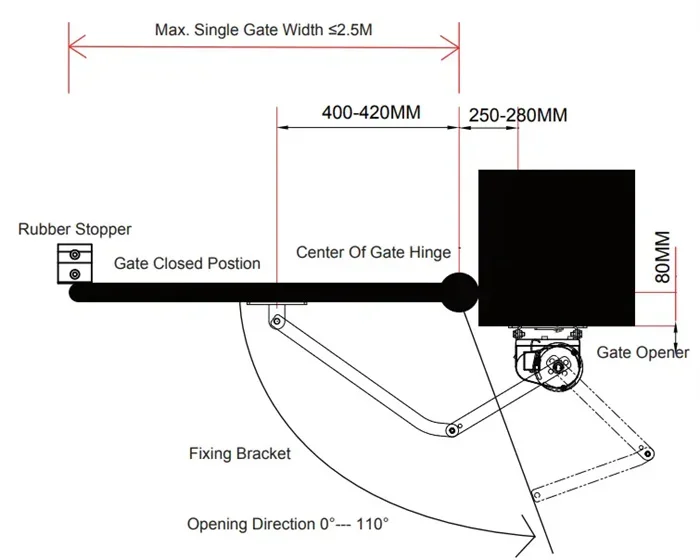 Heavy Duty Automatic Folding Bi-Fold Swing Gate Opener Door Operator