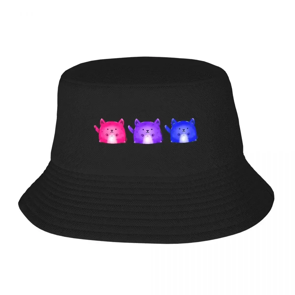 Bisexual Kittens Bucket Hat Panama For Kids Bob Hats Fashion Fisherman Hats Summer Beach Fishing Unisex Caps