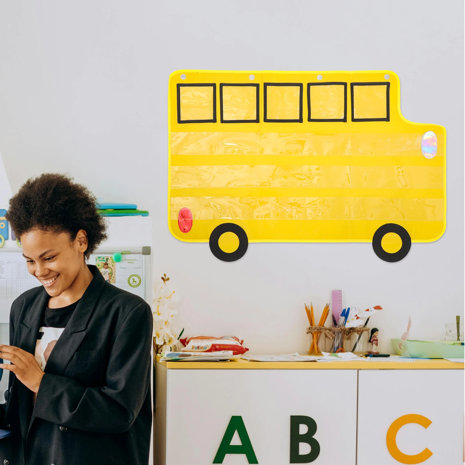 

Letter Spelling Hanging Bag Alphabet Pocket Chart for Classroom Decor Bus Organization Teachers The Pet Learning Charts Work
