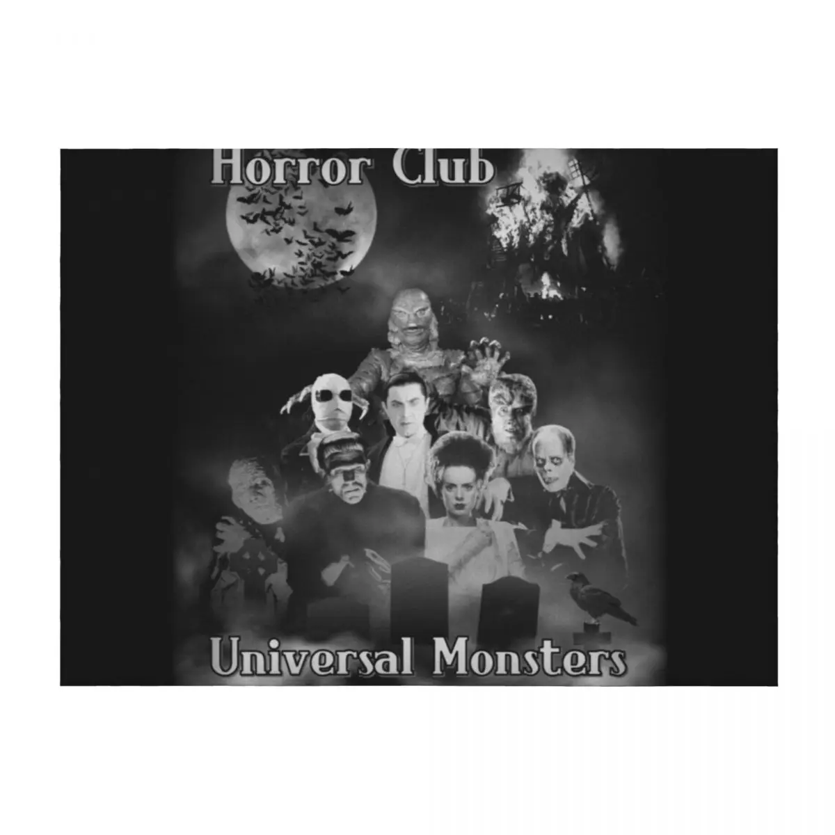 

Horror Club - Universal Monsters. Throw Blanket blankets ands Heavy bed plaid Blankets For Sofas Blankets