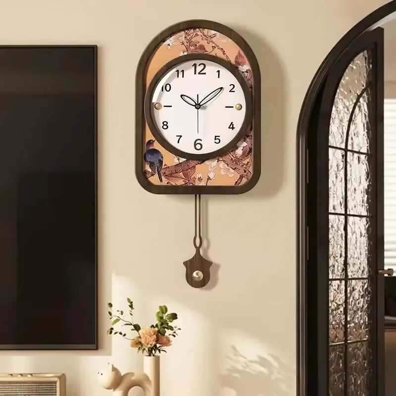 &c 41.5X7.5CM Retro Living Room Luxury Art Creative Wall Clock, Grand and High-End Retro Hanging Clock Dropshipping DDP