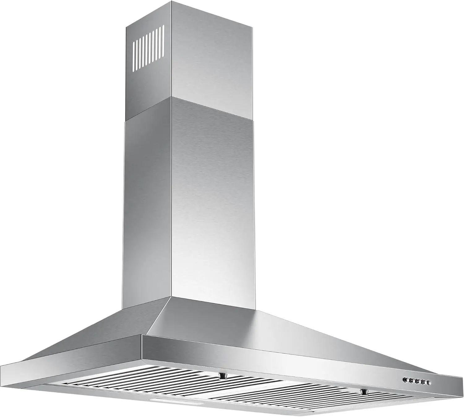 

30" Wall Mount Range Hood, 450 CFM, Stainless Steel, Ducted/Ductless, 3 Speeds, LED Light