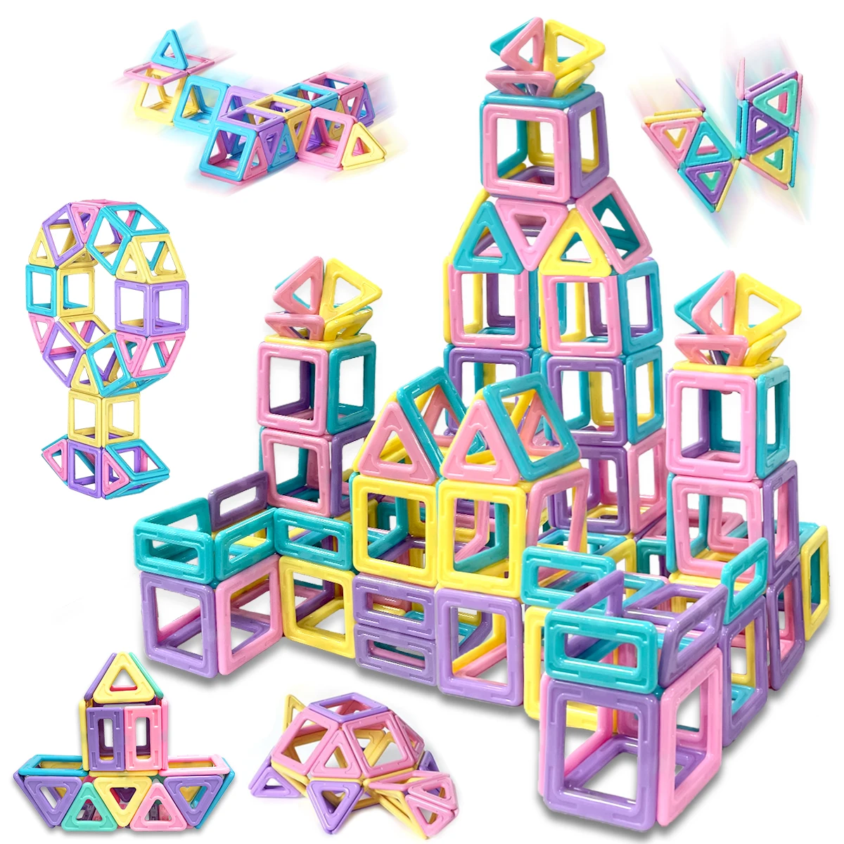 Macaron 3D Blocchi Magnetici Set Giocattoli Per Bambini Ragazzi Ragazze Educativi Sensoriali Costruzione Giocattolo Magnetico Regali 58/88/118PCS