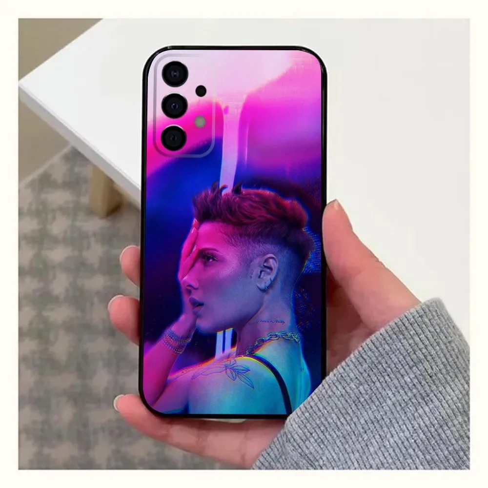 Singer H-Halsey Phone Case For Samsung Galaxy A13,A21s,A22,A31,A32,A52,A53,A71,A80,A91 Soft Black Shell