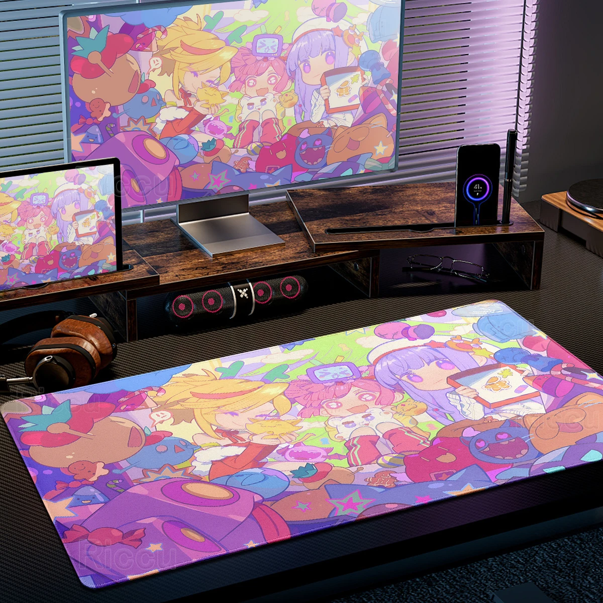 Large Size Muse Dash Pattern Anime Girl Mouse Pads Anti-slip Rubber PC Gaming Table Pads Computer Keyboard Carpet Aesthetics Rug