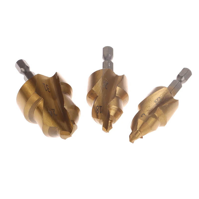 PPR Lifting Stepped Drill Bit Hexagon Shank Water Pipe Connection Tool PVC Pipe Expander Connector 20/25/32mm