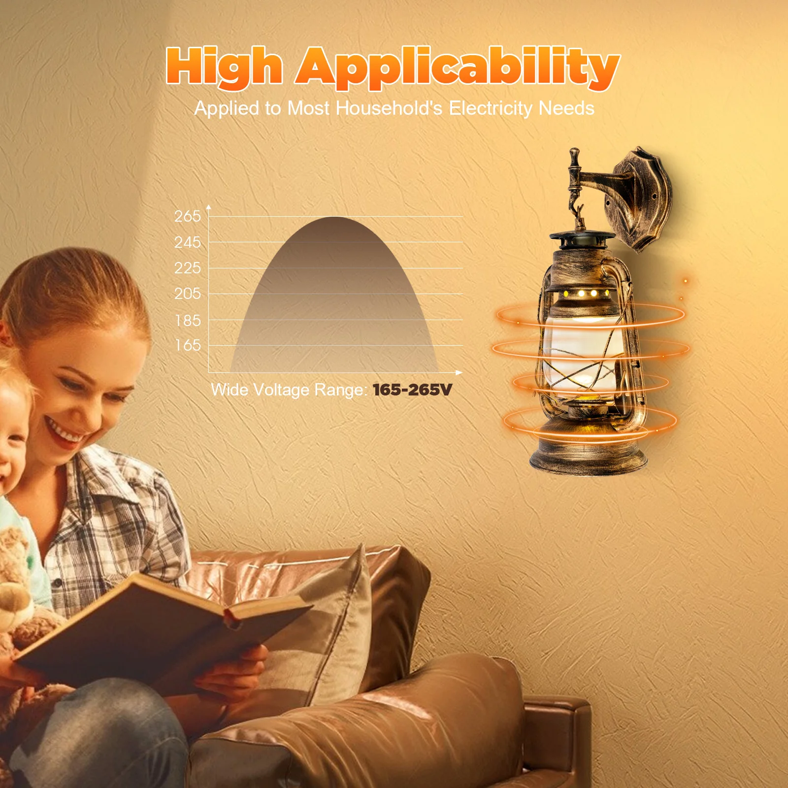 

Vintage - Style Yellow Bronze Wall Light with Plastic Shade: Ideal for Living Room Decor