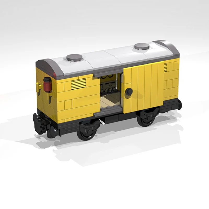 Model samochodu miejskiego MOC, klocki konstrukcyjne, czterokołowy, klasyczny samochód chłodniczy, modułowa technologia, prezenty świąteczne dla dzieci, zabawki do składania.