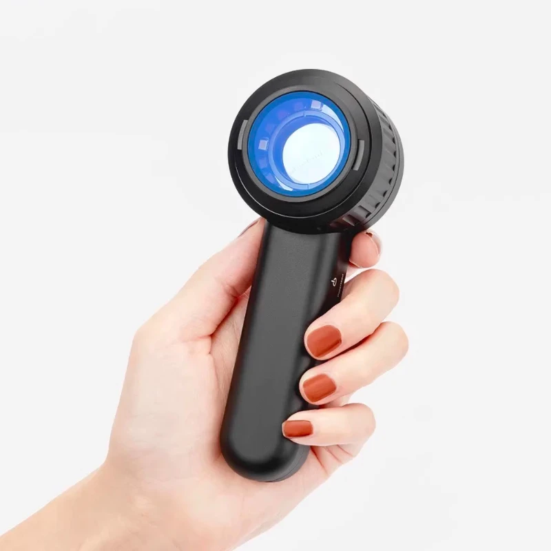 PRO version dermoscope, mobile phone lens magnifying glass analyzer melanoma skin diagnosis
