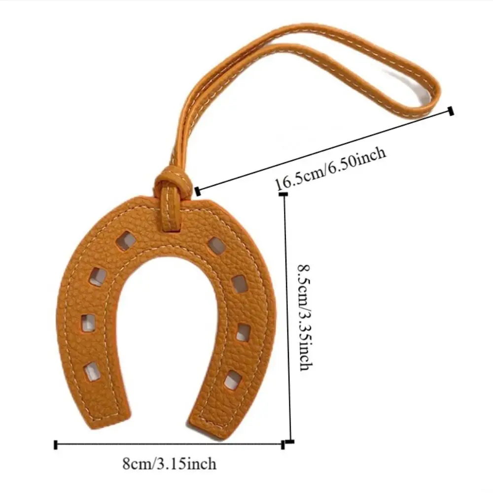 2 قطعة بسيطة عادية الحصان حافر قلادة جلدية موضة مفتاح سلسلة رائعة بلون محفظة اكسسوارات المدرسة #6