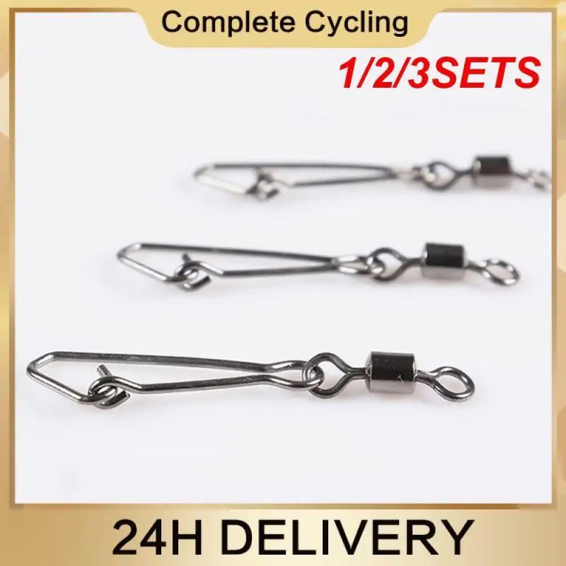 1/2/3SETS Fishing Swivels Easy To Use Solid Strong Hook Connector Snap Hook Connector Angling Supplies Popular Choice