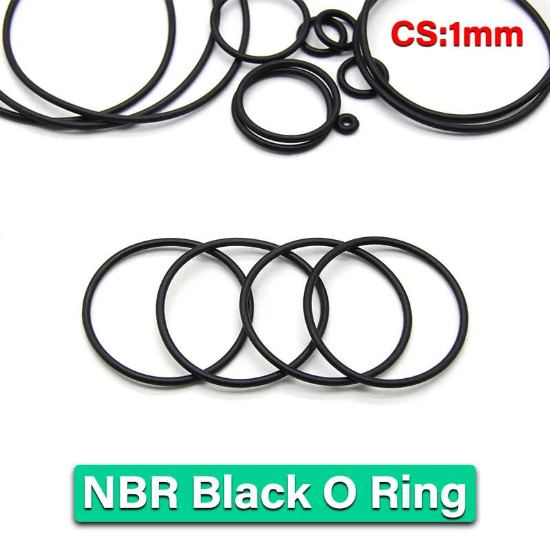 

50/100pcs NBR O Ring Nitrile Rubber Gasket CS 1.5mm OD 4.5mm ~ 80mm Black Round O Type Corrosion Oil Resist Sealing Washer