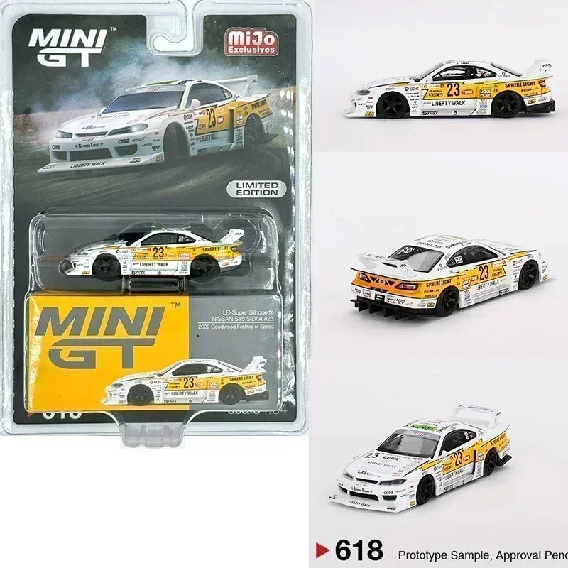 MINIGT 1:64 F1 Centodieci R34 Huracan EVO Shelby GT500 Aventador GT Civic R Diecast Car Model Collection Plastic Packaging