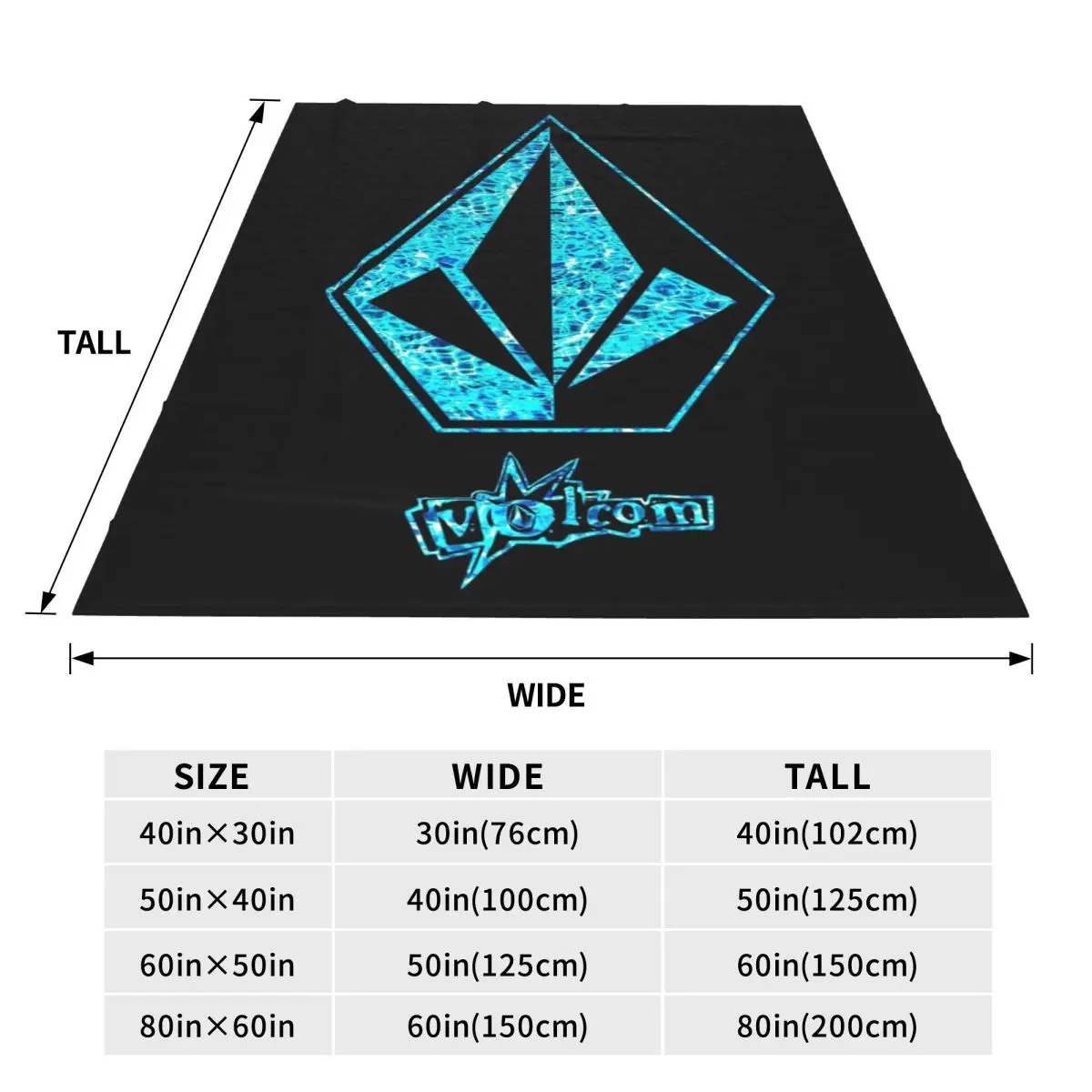 V-Volcom Logo Blanket Flannel Sofa Throw Blanket Breathable for Couch Bedding Outdoor Throws Bedspread Quilt