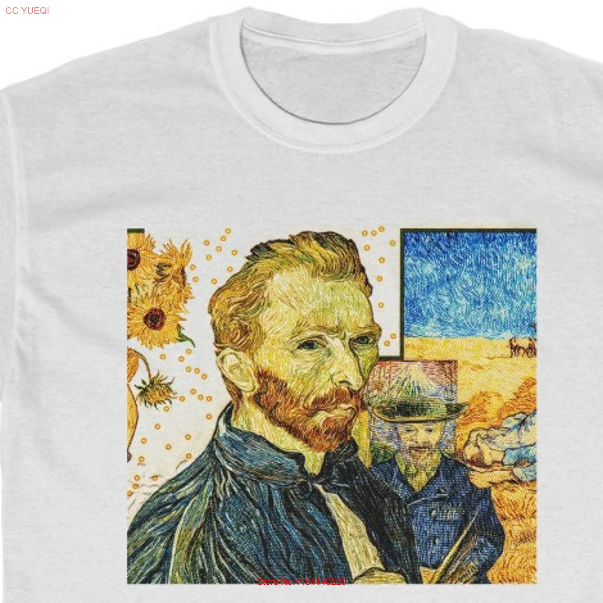 Van Gogh Self PortraiT T Shirt Painting Aesthetic Clothing Fine ArT Expressionist Vincent long or short sleeves