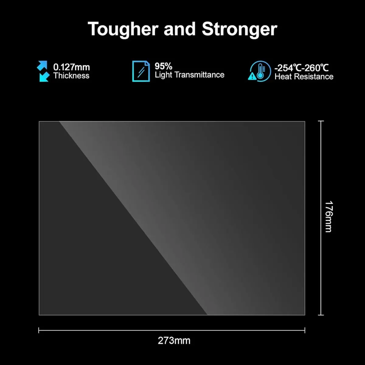 A85P 3PCS PFA Release Liner Film 2.0 for ELEGOO Saturn 4, Saturn 3, Saturn 2 and Saturn 8K Resin 3D Printer, 273 X 176 mm