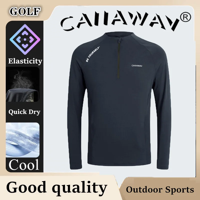 Authentic CAIIAWAV Golf Long Sleeve Men\'s Top Long Sleeve T-shirt GOLF Clothing Sports Comfortable Long Sleeve T-shirt