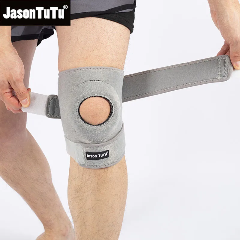 JASONTUTU 1PCS Breathable Four Spring Knee Support Brace Kneepad Adjustable Patella Knee Pads Safety