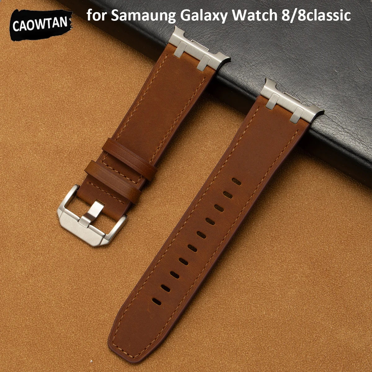 Lederarmband für Samsung Galaxy Watch 8 40 mm 44 mm Schnellverschlussband für Samsung Galaxy 8 Classic 46 mm Neues Armbandzubehör