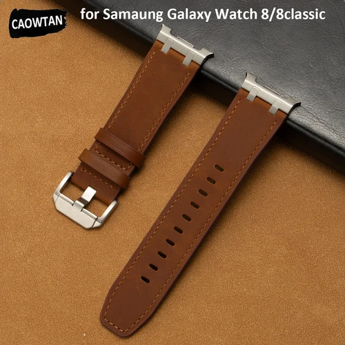 Correa de cuero para Samsung Galaxy Watch 8, 40mm, 44mm, banda de liberación rápida para Samsung Galaxy 8 Classic de 46mm, nuevos accesorios de pulsera