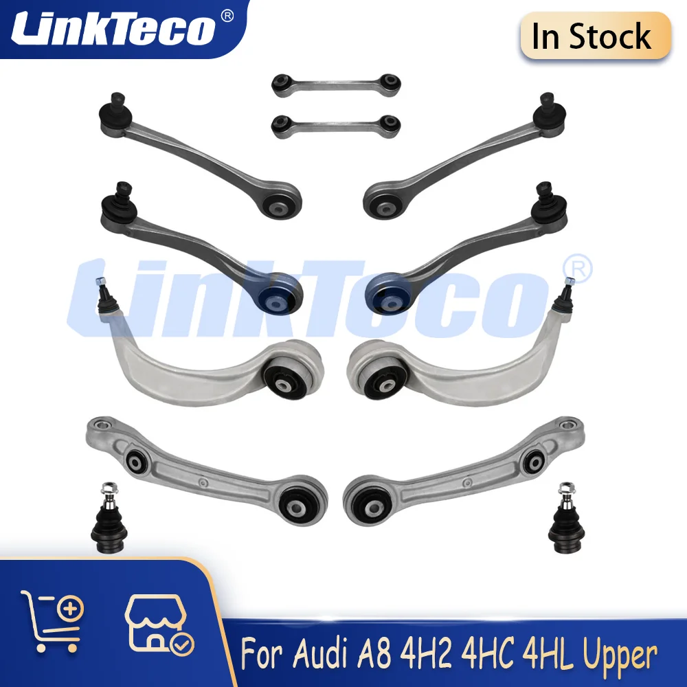 Front Control Arm And Ball Joint Assembly Upper Lower 12pcs Left Right Fit 2.0 3.0 4.0 L 4H2 4HC 4HL For Audi Q7 Q8 VW Touareg