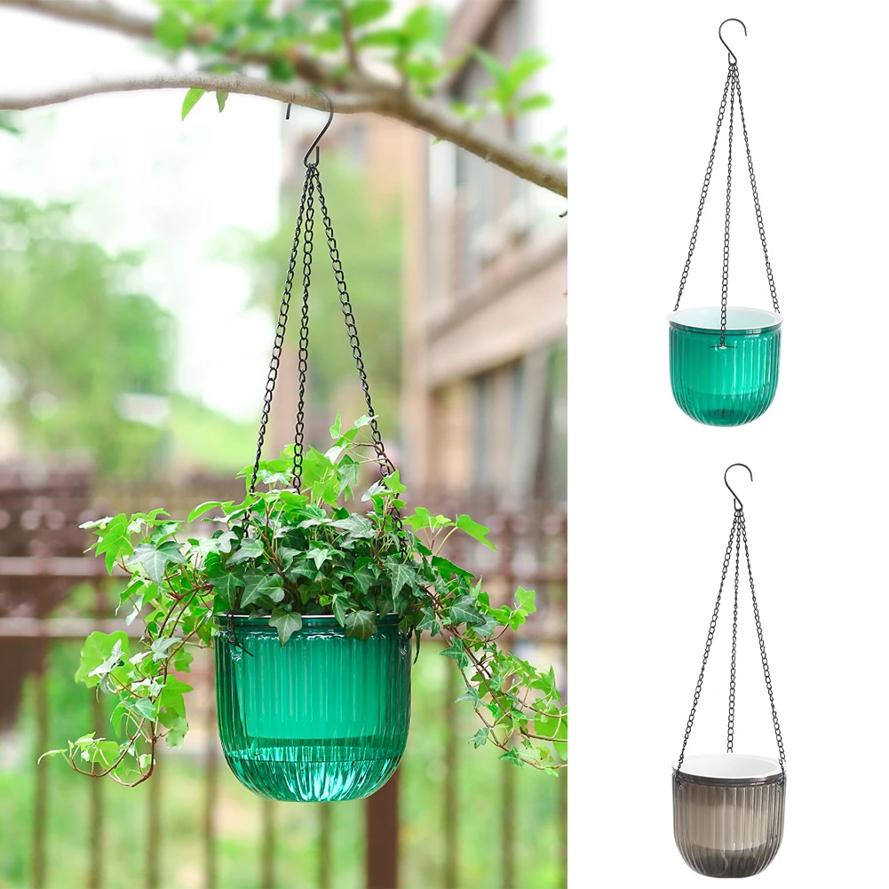 Hydroponic Soil Cultivation Lazy Flower Pot Hanging Flowerpot Self Absorbing Water Hanging Planter Thickened Plastic Planter