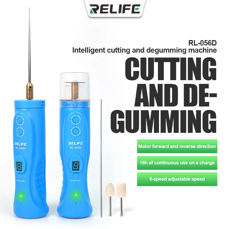 RELIFE RL-056C RL-056D Intelligent Glue Remover with 6-Speed Mobile Phone LCD Screen OCA Degumming Cutting Machine