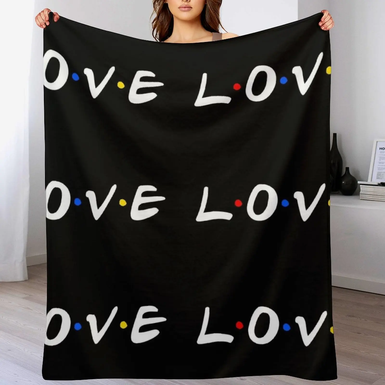 

LOVE Throw Blanket Summer Decorative Sofa Beach Hairy Blankets