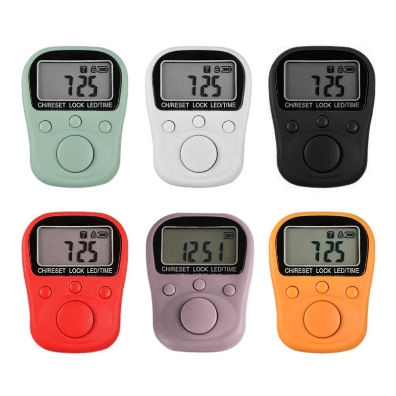 Hand Tally Counter 6 Digit Finger Counter Clickers Rechargeable Lap Counter Handheld Number Clicks Counter