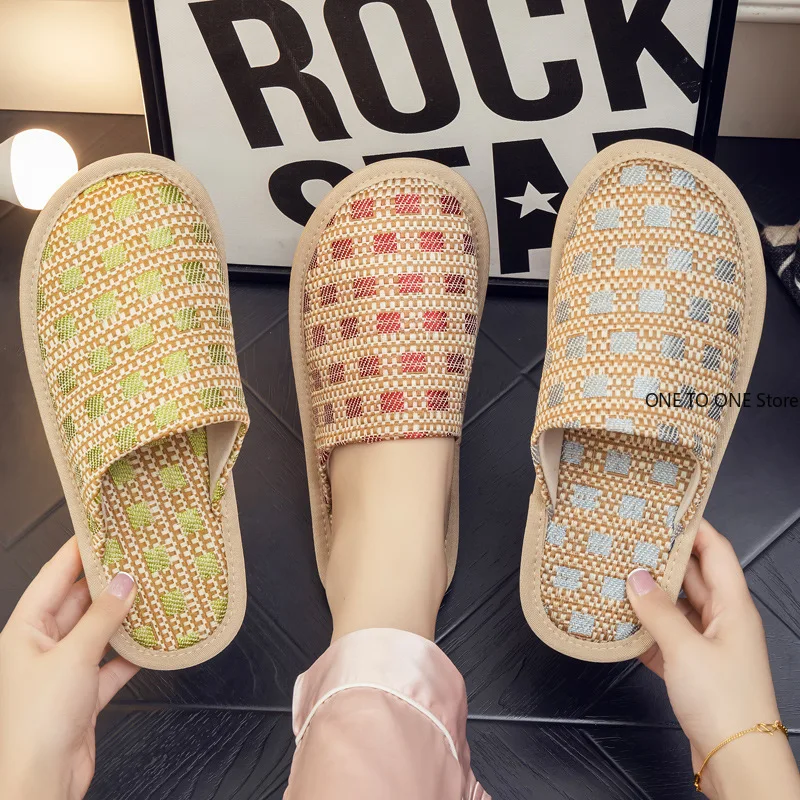 

2026 Fashion Fabric Cotton and Linen Non-slip Slippers Men and Women Couples Home Indoor Household Wood Floor Floor Tiles Spring