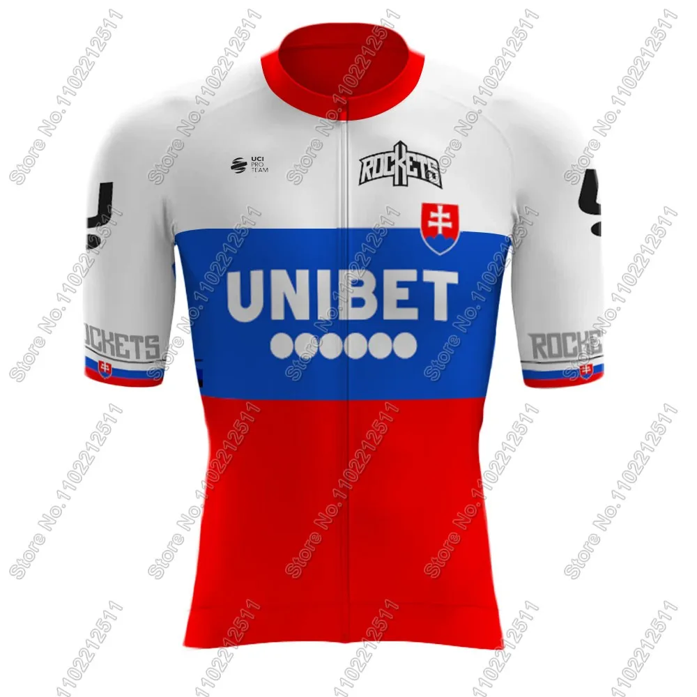 Slovakia Unibet Tietema Rockets Team 2025 Cycling Jersey Set Mens Clothing Road Bike Suit Mountain Bicycle Shirt Bib Shorts MTB