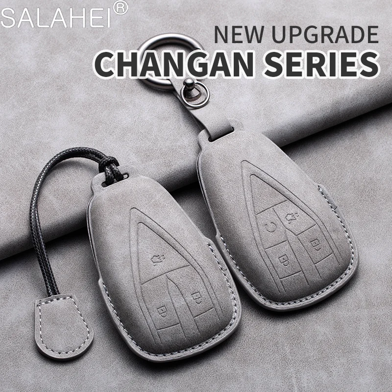 Custodia per chiave auto in pelle per Changan CS35PLUS CS55 PLUS CS75 PLUS Eado UNI-T UNI K Oushang X5 X7 EV 2019-2022 accessori