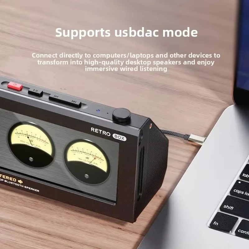 for FiiO Retro Box Wireless Bluetooth Speaker Cassette Style LDAC USB DAC HiFi Stereo Audio Compatible M33 M21 Desktop Player