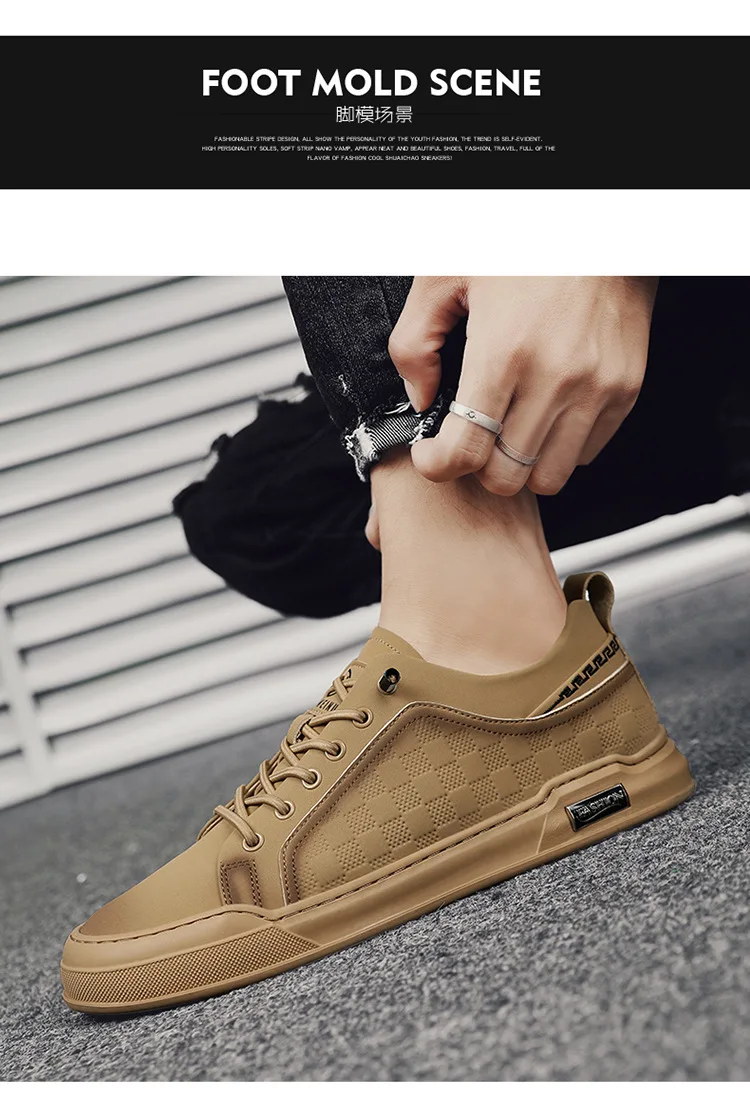 Buty męskie 2023 wiosna Low Top buty ocieplane brytyjska moda uniwersalne buty mody lekki Retro jeden krok pedał