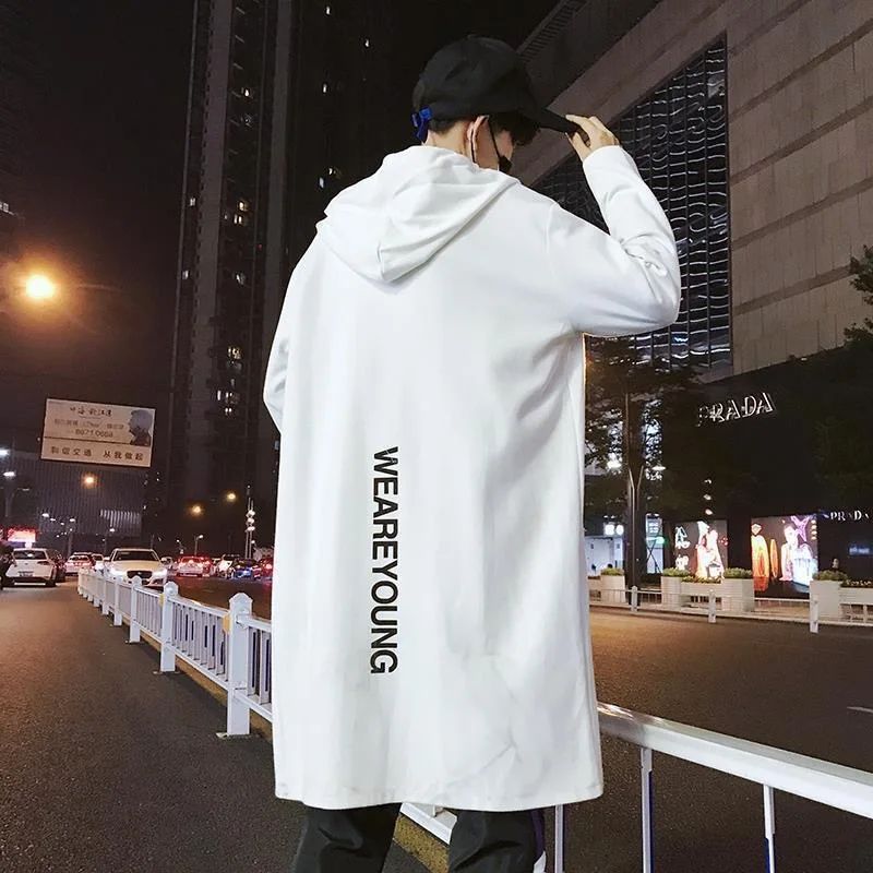 Man Fashion Spring Summer Sun Protection Clothing Long Sleeve Hoodies Coat Sweatshirts Top New Oversized Size Long Windbreaker