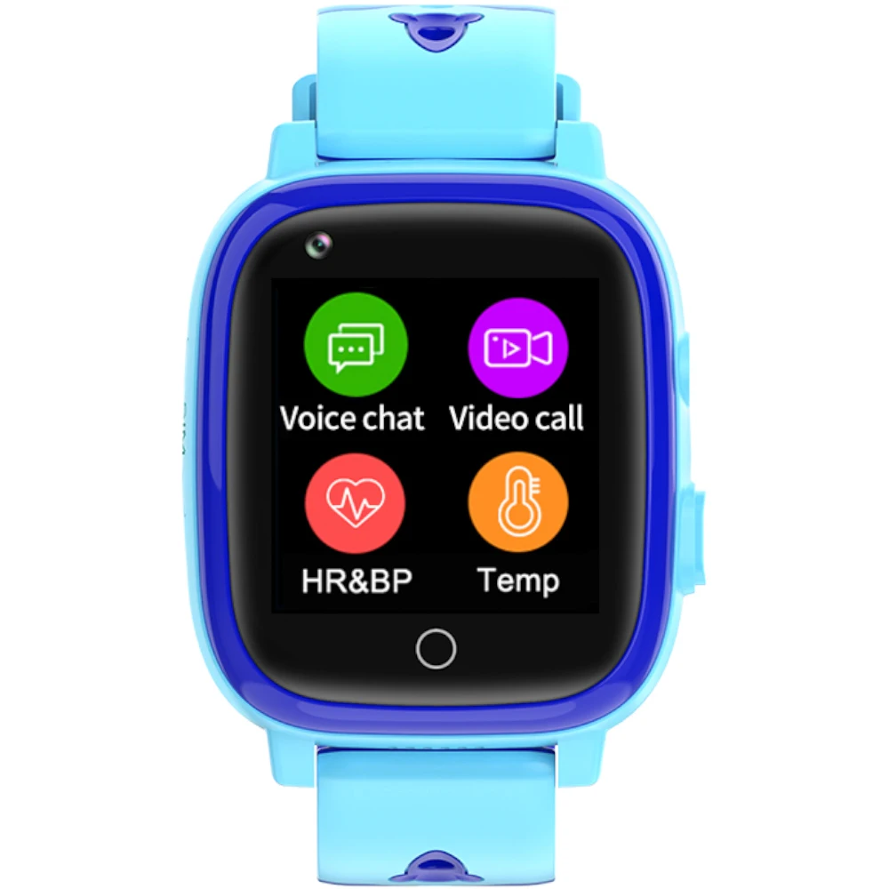 Custom Touch Screen SOS Emergency Call Wifi LBS GPS Positioning HD Camera Sim Card 4G Android Smart Phone Watch For Kids