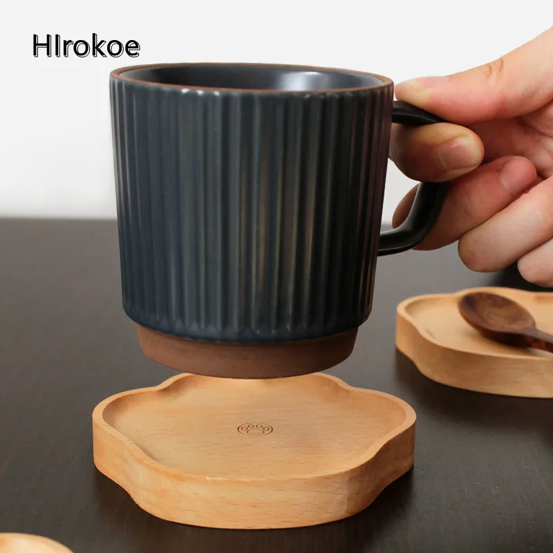 

Kitchen Bear Paw Shape Cartoon Coaster Wooden Small Saucer Coffee Cup Insulation Pad Dinner Snack Plate Household Tea Cup Holder