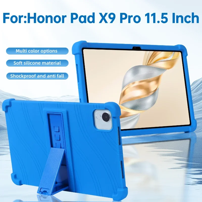 For Honor Pad X9 Pro 11.5 Inch Tablet Model Case,Soft Silicone Adjustable Stand Cover Lightweight Kids Friendly