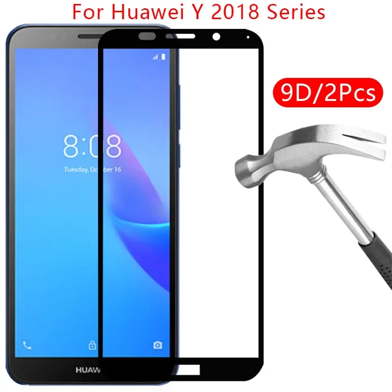 9d protective tempered glass for huawei y5 lite y6 y7 prime pro y9 2018 screen protector on huawe huawi y 5 6 7 9 5y 6y 7y 9y