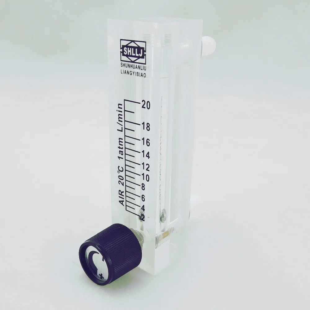 Panel Flowmeter Plexiglass Material Gas Water Treatment Equipment Flowmeter LZQ-6 2-20LPM
