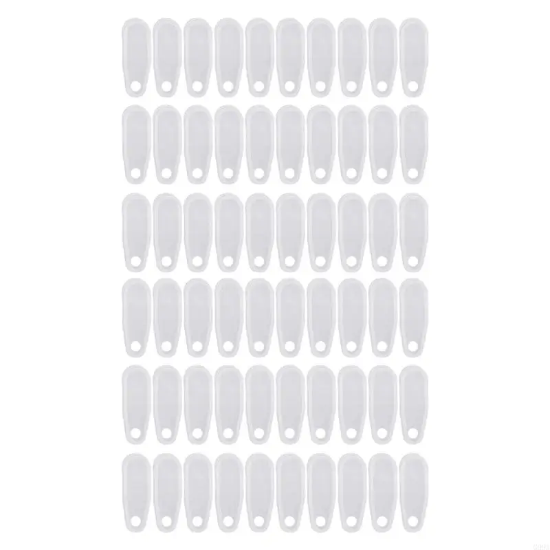 G99A 30/60Pcs White Plastic Traverses Rod Slides Track Gliders Curtain Track Hooks Window Curtain Drapery Accessories