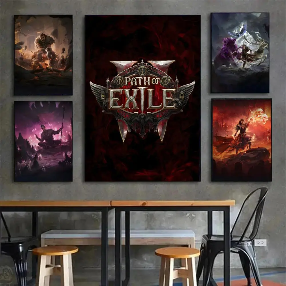 Fantasy Game P-Path of Exile 2 Poster Painting Wall Art Mural for Living Room Home Decor and Gifts