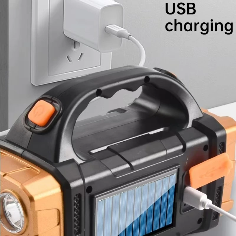 مشاعل عالية الطاقة مصباح يدوي فائق السطوع USB مصباح يدوي قابل لإعادة الشحن كشاف محمول عناصر الدفاع عن النفس مصباح كهربائي