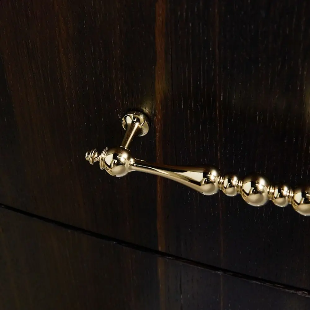 Brass Cabinet Door Handle Antique Finish French Style Kitchen Cupboard Pull High-End Design Furniture Drawer Knobs Wardrobe Use